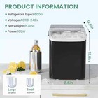 Gianna Countertop Ice Maker  Machine Self-cleaning  2 Sizes Bullet Ice Black