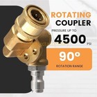 Pivoting Coupler High Pressure Washer 1 4  Quick Connect Rotary Adapter 5 Gears