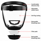 Full Face Super Protective Mask Anti-fog Shield Safety Transparent Head Cover