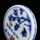 2 6 chinese Vintage Antique Ming Dynasty Blue And White Bamboo Printing Box