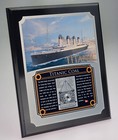White Star Line Rms Titanic Relic Plaque - 8 x10  - Includes Titanic Coal