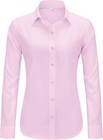 Womens Wrinkle Free Button Down Dress Solid Long Sleeve Formal Collared Shirts