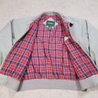 Vintage Harrington Jacket Mens L Gray Taupe Saddlebred 90s Chin Strap Full Zip