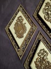 Set Of 4 Syroco Vintage Mid Century Plastic Wall Hanging Placques