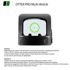 Otter Pro Multi-reticle Sight 3 Moa Green Dot   36 Moa Circle For Rmsc Cut Max-9