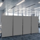 Gray 4-panel Foldable Room Divider Partition Wall  6 Feet Tall X 11 5 Feet Wide 