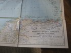 Antique Mexico  Central America  West Indies Map National Geographic 1934