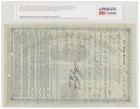 Northern Pacific Railroad Stock Issued To And Signed On Verso By Jay Cooke
