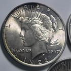 1922 1923 1924 Peace Silver  1 Dollar  choice Uncirculated 3-coin Set   Bunc Lot