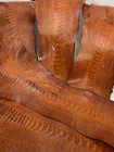 Ostrich Legs Skin Leather  Chestnut Color Grad A And B