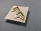 U s  Army Metal Rank Chevron  Sgt   Clutch Back  2pcs  Gold Tone