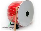 Oriental 51 Cm Davul Dhol Drum Percussion 100  Handmade Red