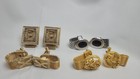 Vintage Mesh Wrap Cufflink Lot Of 4 - Swank Scorpion  Foster  Belgium Stamp