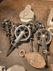 Lot Of  Vintage Pulleys Various Small Sizes Steel Double  Single Priority Ship