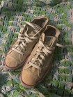 Converse All Star Beige Red Canvas Low Top Lace-up Men s Athletic Sneakers