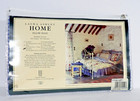 Laura Ashley Clarissa Ruffled Euro Pillow Sham Blue White Checked Vintage New