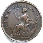 1723 M 4 54-ha 2 R-3 Pcgs Xf 40 Wood s Hibernia Halfpenny Colonial Copper