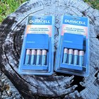 2 Sets Duracell Cef14 Nimh Battery Value Charger W  4 Aa Rechargeable Batteries