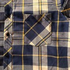 Men s Fleece Lined Plaid Flannel Shirt Long Sleeve Warm Jacket Button Up Size L