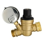 Recpro Brass Rv Water Pressure Regulator Valve W  Gauge Knob