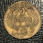 Very Nice 1926 Tunisia 2 Francs Coin-feb100
