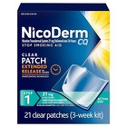 Nicoderm Cq Step 1 Nicotine Patches 21mg  21 Clear Patches Stop Smoking