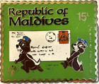 Rare Jayne Co  Walt Disney Chip   Dale Chipmunks Republic Of Maldives Stamp Pin 