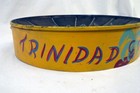 Vintage Trinidad   Tobago Steel Pan Drum Souvenir Sticks Hand Painted Folk Art