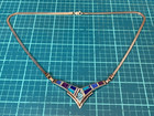 Navajo Allen Barney Inlaid Sterling Necklace