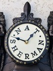 Rare Vintage Nat Sherman Cigar Store Indian Clock For Authorized Dealers 