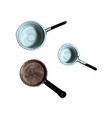 Dollhouse Miniatures Pans Skillet Dollhouse Kitchen Diorama