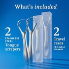 Mouthology Tongue Scraper For Adults  2 Pack   Reduce Bad Breath  Metal Tongue