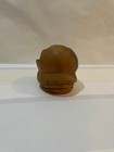 Single Piece Puzzle Millinery Textured Rounded Wood Hat Block Mold Form Vintage