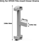 6 Pcs Grey Plastic Clips For Linear Drain  Tile Tray Supporters For Tile-insert