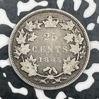 1885 Canada 25 Cents Lot jm2059 Silver  Key Date 