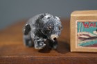 Vintage 1950s Occupied Japan Mechanical Wind-up Walking Black Bear Toy Key Box