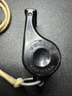 Vintage U s  Navy Black Whistle With Cork Ball   Rope Lanyard - Made In Usa