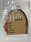 Claire   Bella  Hello World Fishing Stat Baby Sign