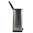 13 2 Gallon Trash Can  Plastic Rectangular Step Kitchen Trash Can  Silver