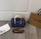 Coach Mini Rowan Crossbody Bag Signature Denim Natural Cy742 Outlet New