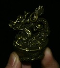 4cm Old Chinese Bronze 12 Zodiac Feng Shui Dragon Dragons Amulet Pendant