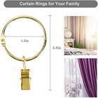 40 Pack Rings Curtain Clips Rustproof Metal Window Drapery Decorative Clips