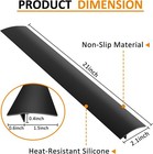 2 Pack Silicone Stove Counter Gap Covers 21  Heat Resistant Black