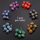 7 Sets 49pcs Polyhedral Dice For Dungeons   Dragons D d Dnd Rpg