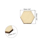 15mm Wood Pieces  200 Pack Unfinished Hexagonal Wood Shapes Blank Wooden Cutouts