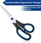 Scissors Set Of 1 Or 2 Or 6 Pc 8 Scissors All Purpose Comfort-grip Handles Sharp
