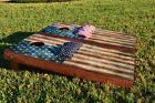 Worn American Flag Themed 2x4 Custom Cornhole  holiday Special     