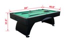 7ft Pool Table Billiards Game Room Table For Family W  Cue Sticks Billiard Balls