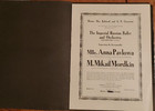 1910 First American Tour Anna Pavlowa  pavlova  Mikail Mordkin Souvenir Program