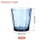 2pcs 10oz Acrylic Drinking Glasses Plastic Reusable Tumblers  Grey Blue